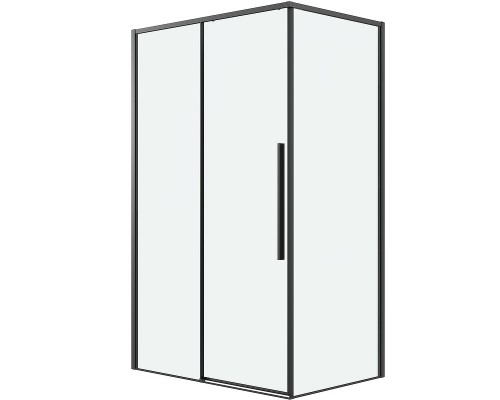 Душевая стенка Grossman Galaxy 80 200.K33.01.80.21.00 профиль Черный матовый стекло прозрачное