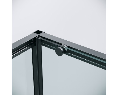 Душевая стенка Grossman Galaxy 80 200.K33.01.80.21.00 профиль Черный матовый стекло прозрачное