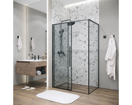Душевая стенка Grossman Galaxy 80 200.K33.01.80.21.00 профиль Черный матовый стекло прозрачное