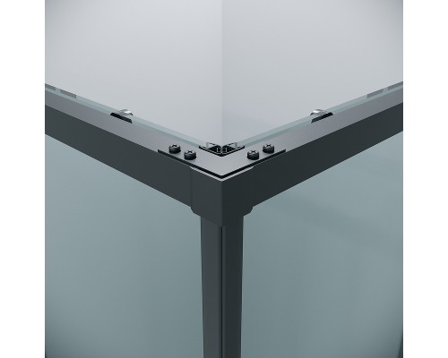 Душевой уголок Grossman Galaxy 90х90 300.K33.01.9090.21.00 профиль Черный матовый стекло прозрачное