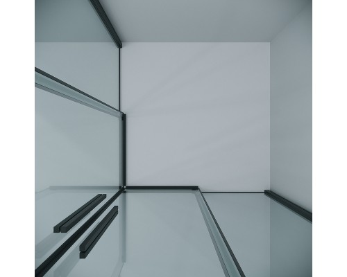 Душевой уголок Grossman Galaxy 90х90 300.K33.01.9090.21.00 профиль Черный матовый стекло прозрачное