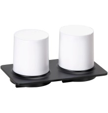 Дозатор для жидкого мыла Bemeta Organic Black двойной Черный матовый Белый