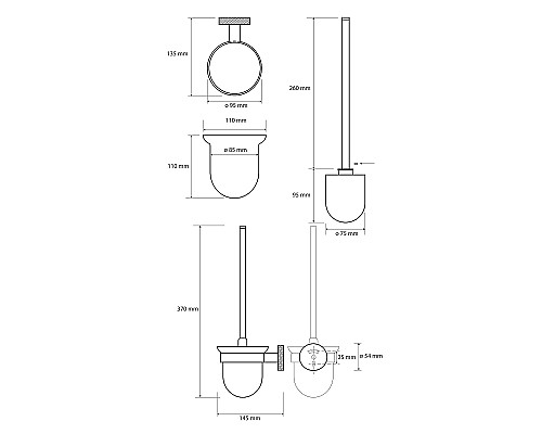 Ершик для унитаза Bemeta Stella 166113012 Хром