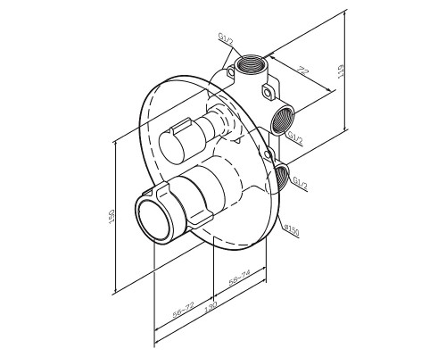 Смеситель для душа AM.PM X-Joy F85A95600 с термостатом Хром