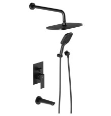 Душевая система Damixa Gala 953510300 Черная матовая