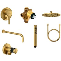 Душевая система Kludi Bozz 38736N076 Золото брашированное