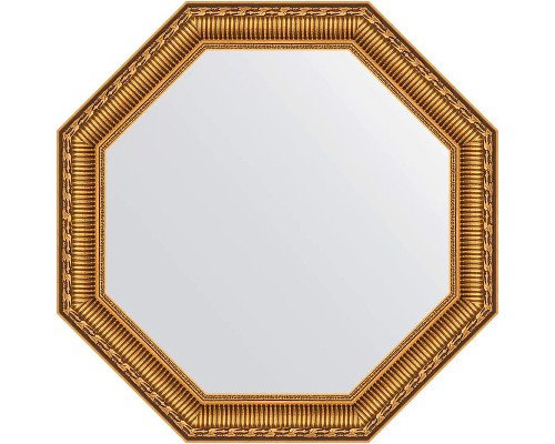 Зеркало Evoform Octagon 55х55 BY 3983 в багетной раме - Золотой акведук 61 мм