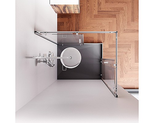 Душевой уголок AM.PM Sunny 100х80 W87G-403-10080-MT профиль Хром матовый стекло прозрачное