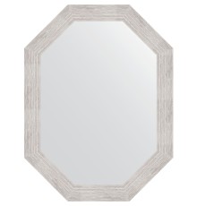 Зеркало Evoform Octagon 62x82 в багетной раме - Серебряный дождь 70 мм