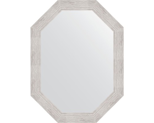 Зеркало Evoform Octagon 62x82 в багетной раме - Серебряный дождь 70 мм