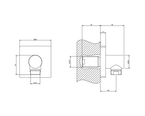 Шланговое подключение Gessi Emporio Shower 47369#031 Хром