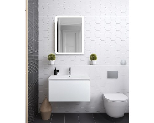 Тумба под раковину Art&Max Latina 80 AM-Latina-800-1C-SO-BM подвесная Белая матовая