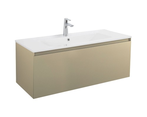 Тумба под раковину Art&Max Latina 100 AM-Latina-1000-1C-SO-BGM подвесная Серо-бежевая матовая