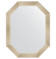 Зеркало Evoform Octagon 55x70 в багетной раме - Травленое серебро 59 мм