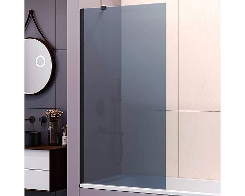 Шторка на ванну RGW Screens SC-150B 80х150 351115008-34 профиль Черный стекло тонированное