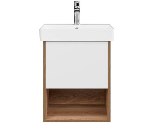 Тумба под раковину Kerama Marazzi Pro 50 подвесная Белая матовая Швейцарский вяз