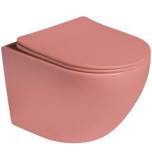 Унитаз SantiLine SL-5104 подвесной Персиковый матовый с сиденьем Микролифт