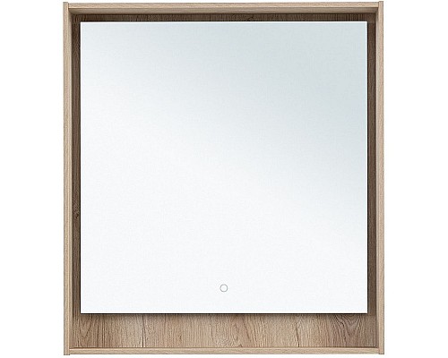 Зеркало Aquanet Милан 80 336405 с подсветкой Дуб светлый с сенсорным выключателем