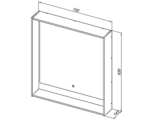 Зеркало Aquanet Милан 80 336405 с подсветкой Дуб светлый с сенсорным выключателем
