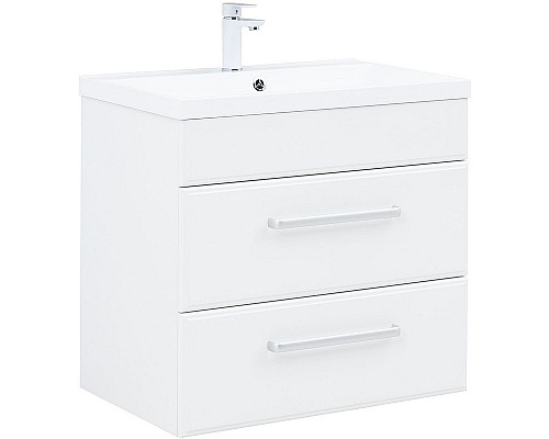 Тумба под раковину Aquanet Лукка 75 302397 подвесная Белая глянцевая