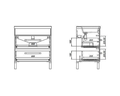 Тумба под раковину Aquanet Лукка 75 302397 подвесная Белая глянцевая