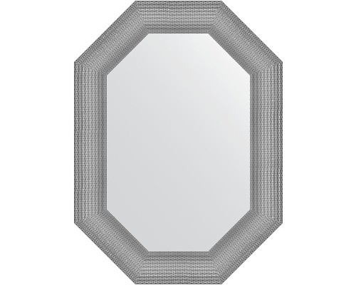 Зеркало Evoform Polygon 76х56 BY 7289 в багетной раме - Серебряная кольчуга 88 мм