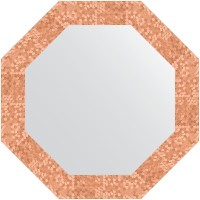 Зеркало Evoform Octagon 57х57 в багетной раме - Соты медь 70 мм