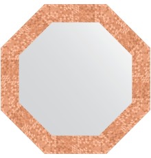 Зеркало Evoform Octagon 57х57 в багетной раме - Соты медь 70 мм