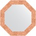Зеркало Evoform Octagon 57х57 в багетной раме - Соты медь 70 мм