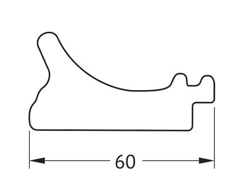 Зеркало Evoform Octagon 51x51 BY 7430 в багетной раме - Белый с серебром 60 мм
