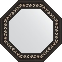 Зеркало Evoform Octagon 59х59 BY 7328 в багетной раме - Черный ардеко 81 мм