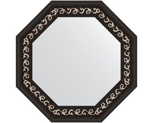 Зеркало Evoform Octagon 59х59 BY 7328 в багетной раме - Черный ардеко 81 мм