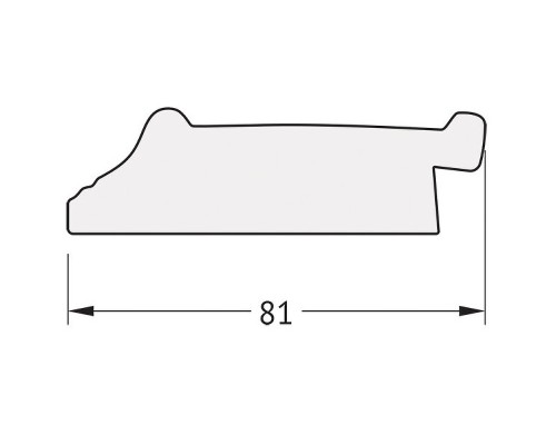 Зеркало Evoform Octagon 59х59 BY 7328 в багетной раме - Черный ардеко 81 мм