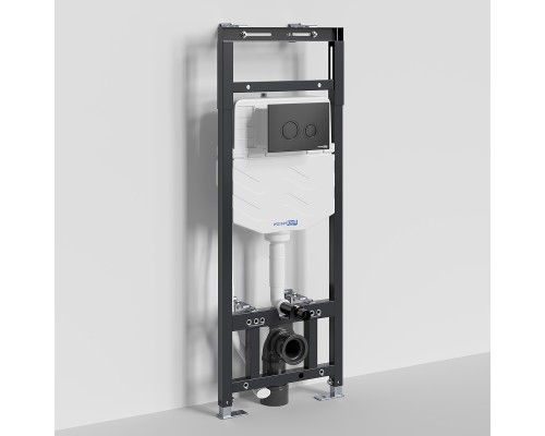 Инсталляция WasserKRAFT Alme 15TLT.010.ME.MB01 для унитаза с Черной матовой клавишей смыва