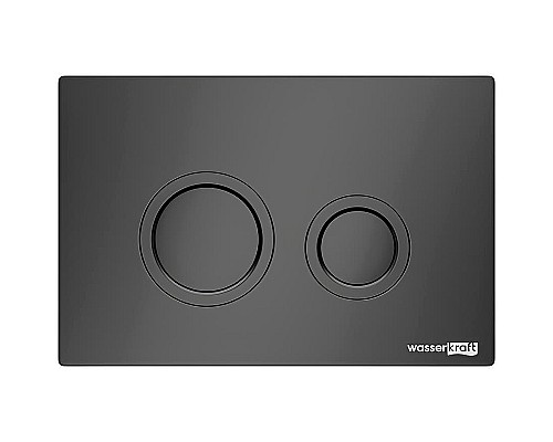 Инсталляция WasserKRAFT Abens 20TLT.010.ME.BL.MB01 для унитаза Черное стекло с Черной матовой клавишей смыва