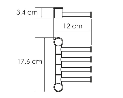 Полотенцедержатель WasserKRAFT K-1054PG поворотный Золото глянцевое