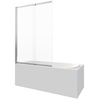 Шторка на ванну Berges River S Slider 98х145 065014 профиль Хром стекло прозрачное