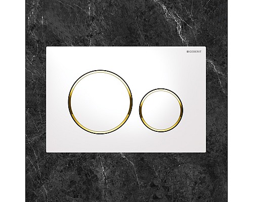 Клавиша смыва Geberit Sigma 20 115.882.KK.1 Белый/золото