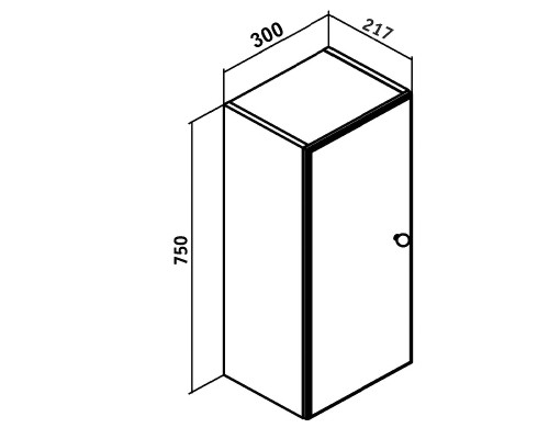 Подвесной шкаф Runo Кредо 30 00000000761 Белый