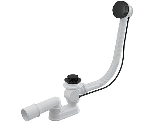 Слив-перелив Alcaplast A55BLACK полуавтомат Белый Черный матовый