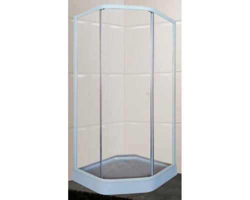 Душевой уголок Parly ZEP91 90х197 7173 профиль Белый стекло прозрачное