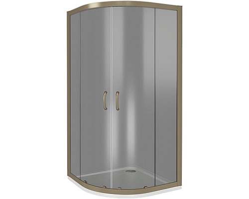 Душевой уголок Good Door Jazze R-100-B-BR 100x100 профиль Бронза стекло тонированное