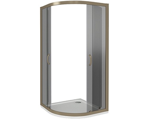 Душевой уголок Good Door Jazze R-100-B-BR 100x100 профиль Бронза стекло тонированное