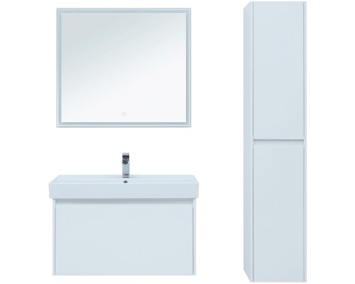 Зеркало Aquanet Nova Lite 90 с подсветкой Белое