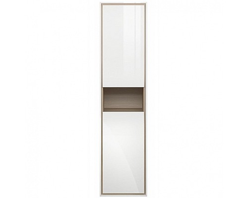 Шкаф пенал Cersanit Louna 35 SP-SL-LOU/Wh подвесной Белый глянец дуб Эврика