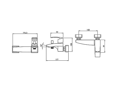 Смеситель для ванны Shouder Bavaria 0400104 Хром