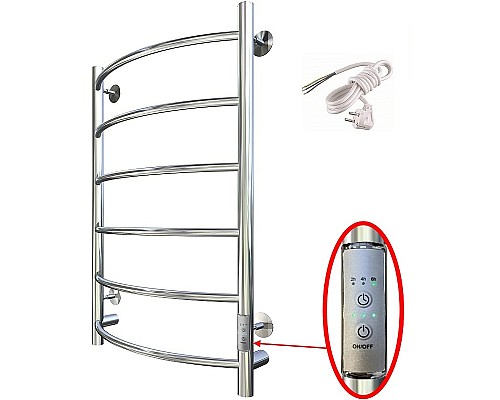 Электрический полотенцесушитель Тругор ПЭК 5 СП 80x50 Хром