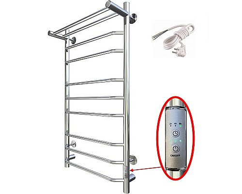 Электрический полотенцесушитель Тругор Браво Пэк СП 3 П 80x50 с полкой Хром