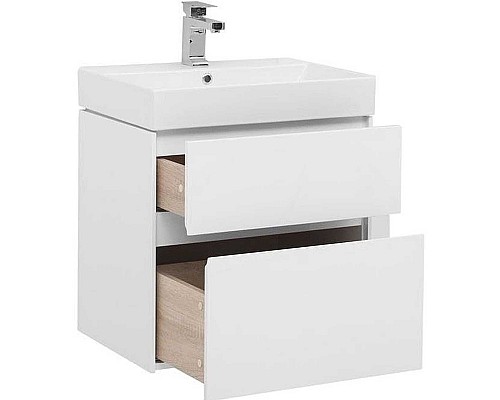 Тумба с раковиной Aquanet Бруклин 70 212597 подвесная Белая