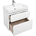 Тумба с раковиной Aquanet Бруклин 70 212597 подвесная Белая
